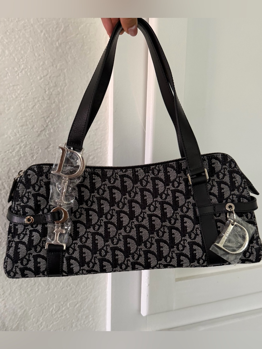 Christian Dior Oblique Trotter Monogram Canvas Shoulder Bag